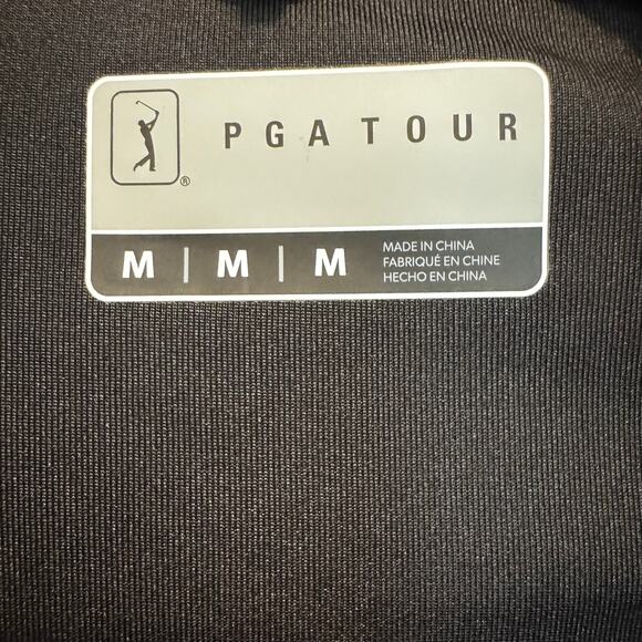 NWT PGA Tour 1/4‎ Zip Stretch Thermal Mens Medium Dark Teal Golf Dad Outdoor - Picture 7 of 10